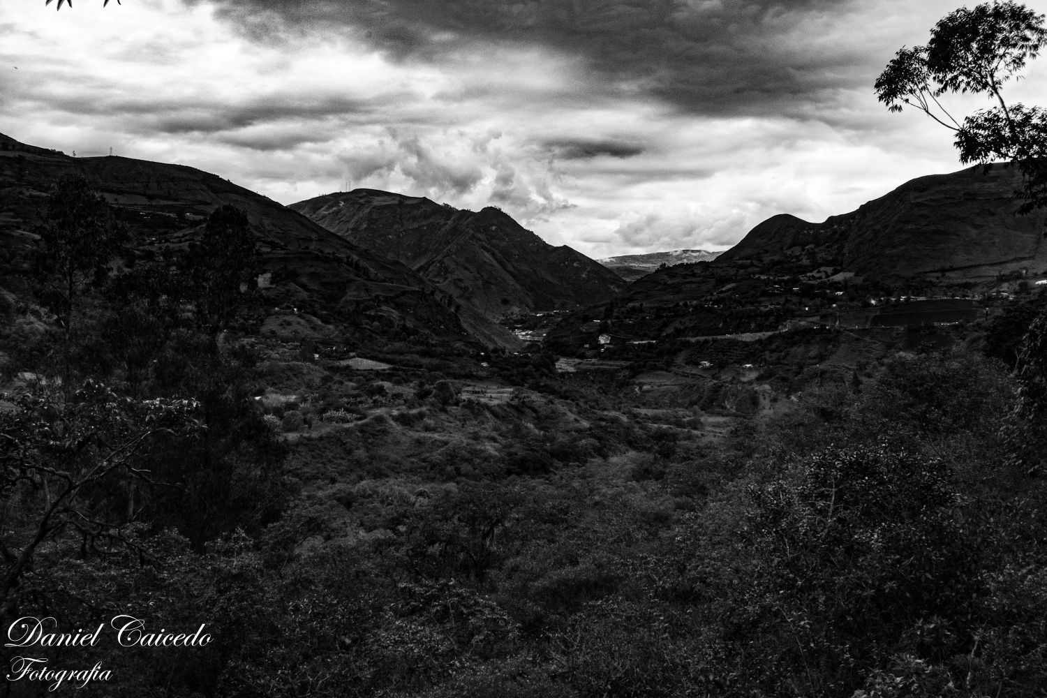 paisaje  nariño blanco y negro